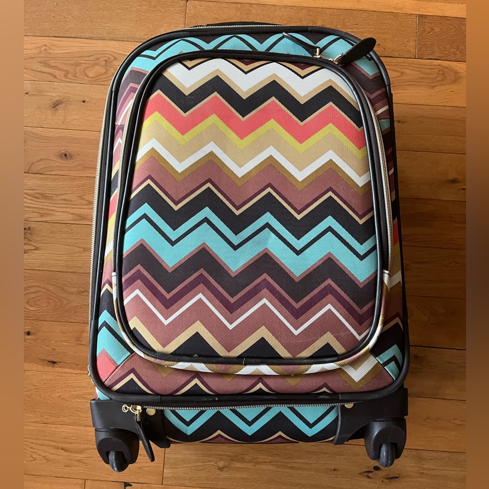 Missoni for Target four wheel carry on luggage